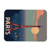 Parijs  magneet Retro Eiffeltoren Reizen (Horizontaal)