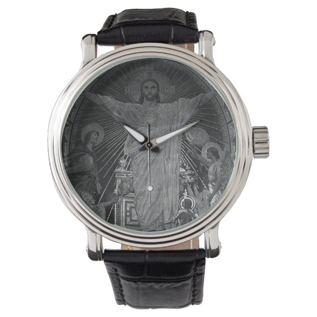  Parijs Main mosaic Sacred Heart jesus Horloge (Voorkant)