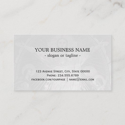  Parijs Main mosaic Sacred Heart jesus Visitekaartje (Achterkant)