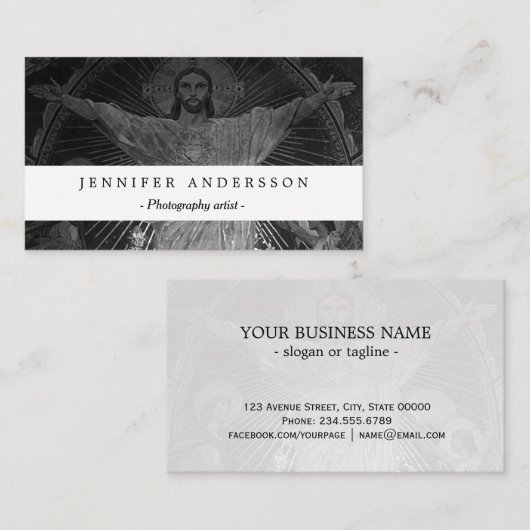  Parijs Main mosaic Sacred Heart jesus Visitekaartje (Voorkant / Achterkant)