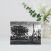 Parijs manège briefkaart (Staand voorkant)