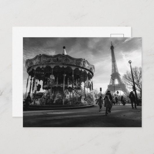 Parijs manège briefkaart (Voorkant / Achterkant)