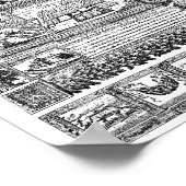 Parijs Map 1652 Poster (Hoek)