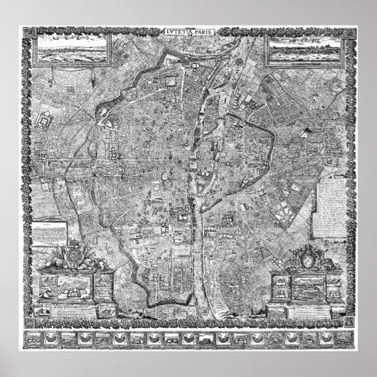 Parijs Map 1652 Poster (Voorkant)