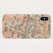 Parijs Map iPhone X Hoesje (Achterkant (horizontaal))