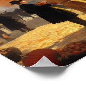 Parijs marktplaats in de herfst poster (Hoek)