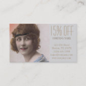  parijs meisje haarstylist make-up artiest visitekaartje (Voorkant)