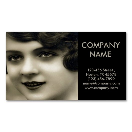 parijs meisje make-up artiest haarstylist magnetisch visitekaartje (Voorkant)