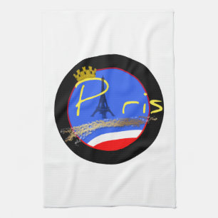 Parijs met de Crown Eiffel Tower Kitchen Towel Theedoek