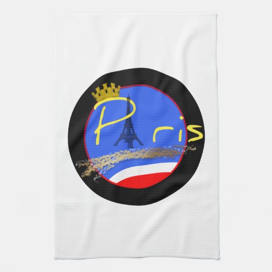 Parijs met de Crown Eiffel Tower Kitchen Towel Theedoek (Verticaal)
