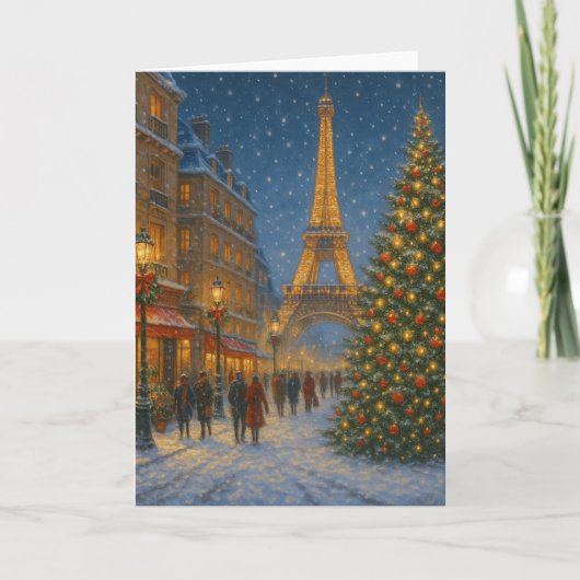 Parijs met Kerstmis Kaart (Voorkant)