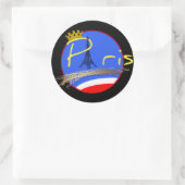 Parijs met kroon van de stad - Stickers (Tas)