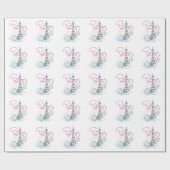 PARIJS met liefde - Eiffeltoren en -brief Cadeaupapier (Vlak)