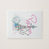 Parijs met liefde en Eiffeltoren Legpuzzel (Horizontaal)