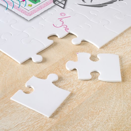 Parijs met liefde en Eiffeltoren Legpuzzel (Zijkant)