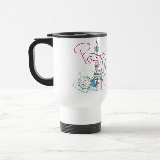 Parijs met liefde en Eiffeltoren Reisbeker (Links)