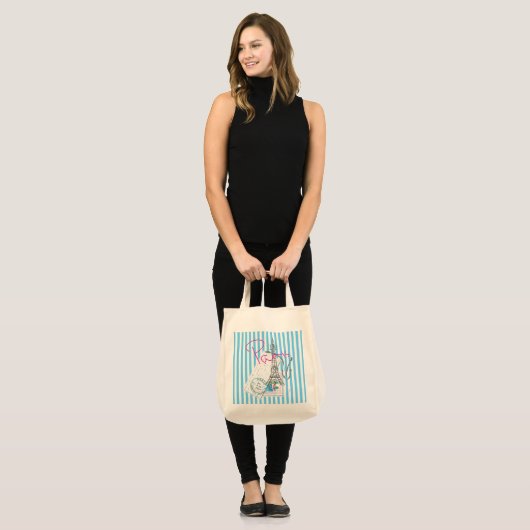 Parijs met liefde en Eiffeltoren Tote Bag (Voorkant (model))