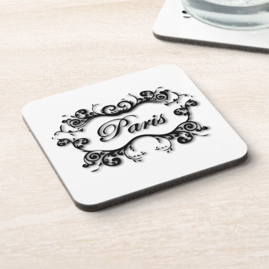 Parijs met scrollen bier onderzetter (Linkerzijde)