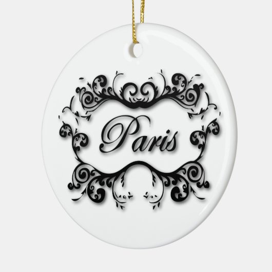 Parijs met scrollen keramisch ornament (Links)