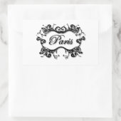 Parijs met scrollen rechthoekige sticker (Tas)