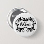 Parijs met scrollen ronde button 5,7 cm (Voorkant /achterkant)