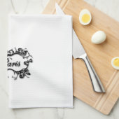 Parijs met scrollen theedoek (Quarter Fold)