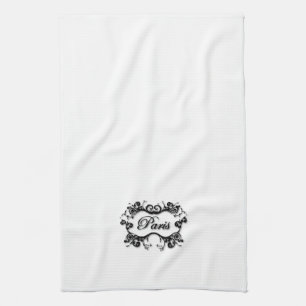 Parijs met scrollen theedoek