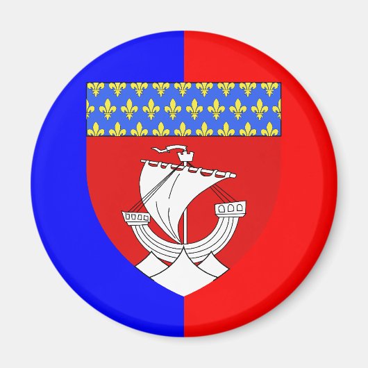 Parijs met Shield, Frankrijk Magneet (Voorkant)
