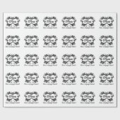 Parijs met Swirling Scroll Cadeaupapier (Vlak)