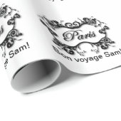 Parijs met Swirling Scroll Cadeaupapier (Rol Hoek)