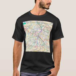 Parijs metrokaart Frankrijk T-shirt