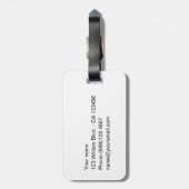 Parijs, Milaan, New York, Londen Aangepaste tekst Bagagelabel (Achterkant verticaal)