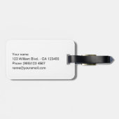 Parijs, Milaan, New York, Londen Aangepaste tekst Bagagelabel (Achterkant horizontaal)