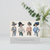 Parijs Mode 1910 Briefkaart (Staand voorkant)