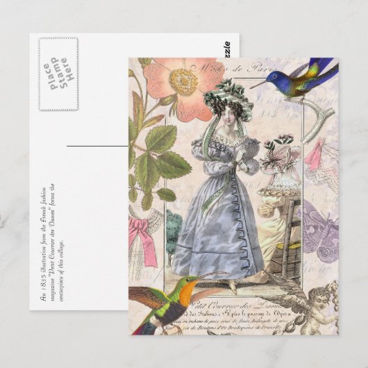  Parijs Mode Collage Oh La La La La La! Briefkaart (Voorkant / Achterkant)