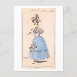 Parijs Mode Design 1830 Briefkaart