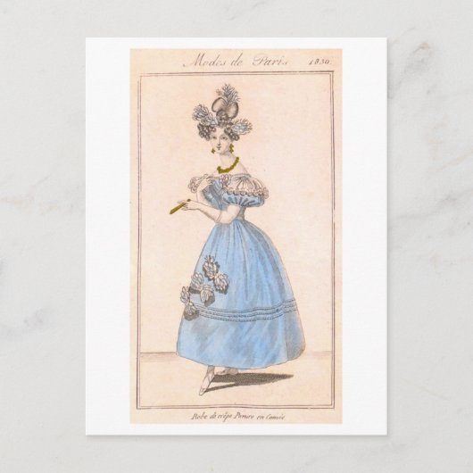 Parijs Mode Design 1830 Briefkaart (Voorkant)