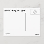 Parijs Mode Eiffeltoren Frans Briefkaart (Achterkant)