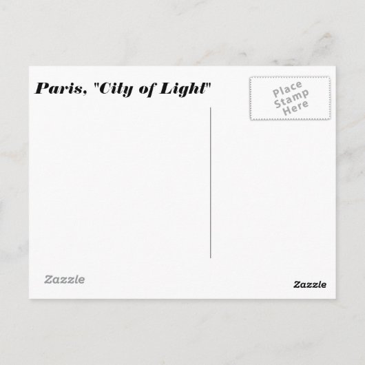 Parijs Mode Eiffeltoren Frans Briefkaart (Achterkant)