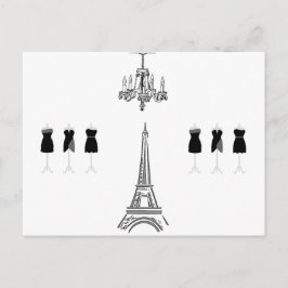 Parijs Mode Eiffeltoren Frans Briefkaart