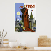 Parijs Mode Reisposter Poster (Keuken)