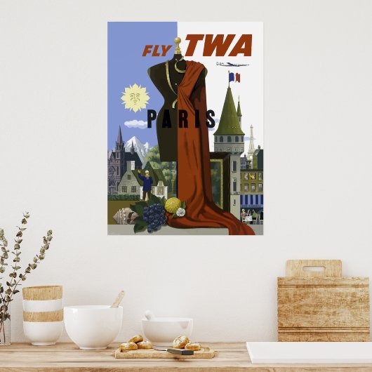  Parijs Mode Reisposter Poster (Keuken)