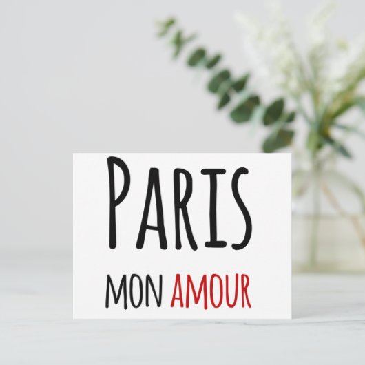 Parijs, mon amour briefkaart (Staand voorkant)