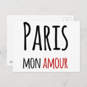 Parijs, mon amour briefkaart (Voorkant / Achterkant)
