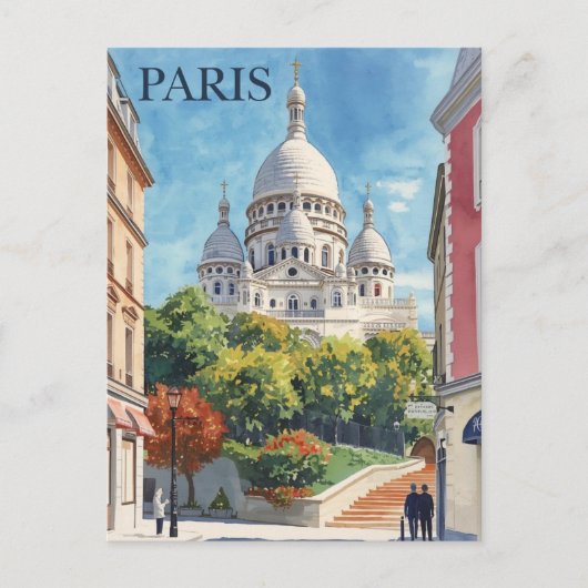 Parijs Montmartre Briefkaart (Voorkant)