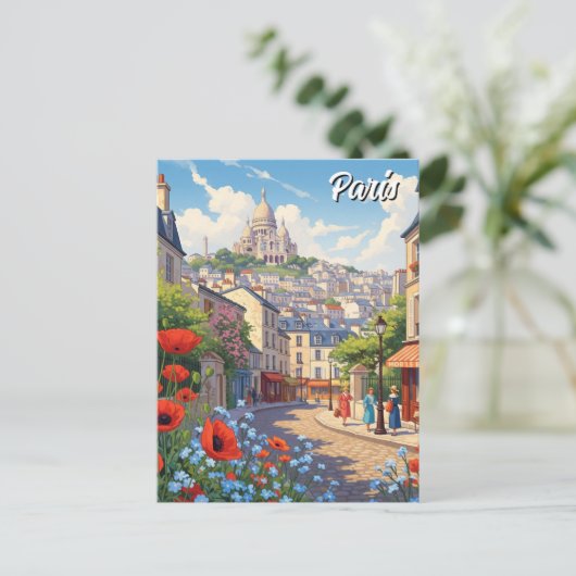Parijs Montmartre Briefkaart (Staand voorkant)