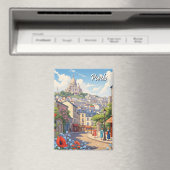Parijs Montmartre Briefkaart Magneet (Insitu (Vaatwasser))