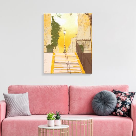 Parijs Montmartre Canvas Afdruk (Insitu (Woonkamer))