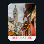 Parijs Montmartre in de avond koelkastmagneet Magneet<br><div class="desc">Een mooi uitzicht van Montmartre in Parijs in de avond gedrukt op een souvenir koelkastmagneet.</div>