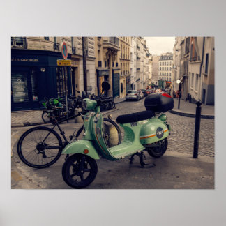 Parijs Montmartre Kasseistraat Poster